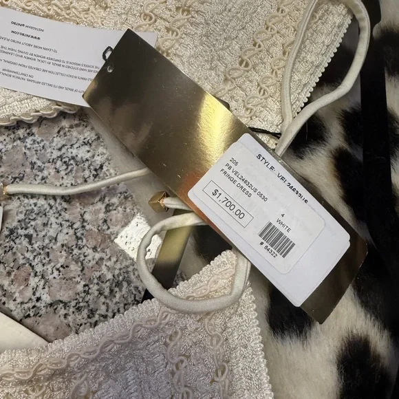 PatBO Ivory Fringe Deep-V Maxi Dress - Picture 3 of 7